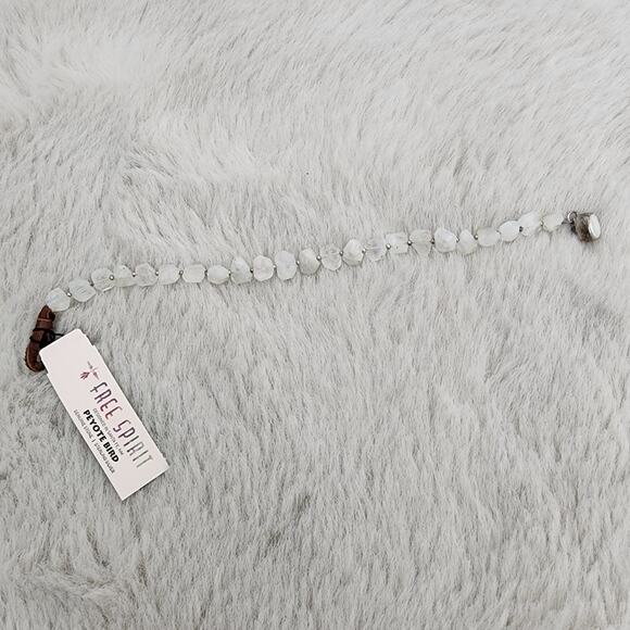 NEW Peyote Bird Genuine Moonstone White Beaded Crystal Sterling Silver Bracelet - Picture 3 of 10